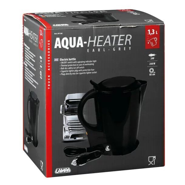 Lampa Aqua-Heater Earl Grey, elektromos vízforraló - 24V - 250W - Újra csomagolt termék