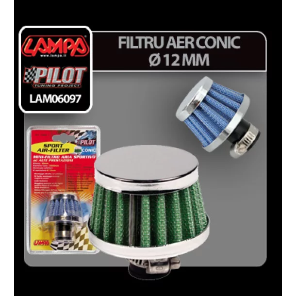 Conic air filter Ø 12 mm