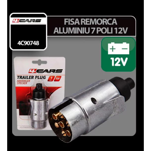 Fisa remorca aluminiu 7 poli 4Cars 12V