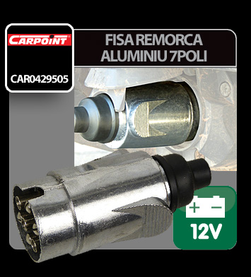 Carpoint 12V-os 7 pólusú aluminium utánfutó csatlakozó thumb