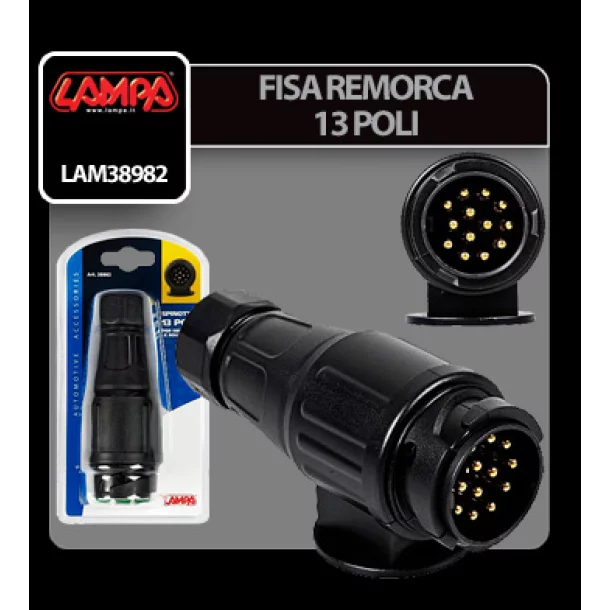 Lampa 13 pólusú utánfutó csatlakozó