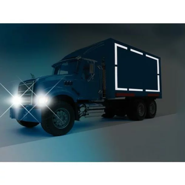 Folie contur camion reflectorizanta pentru suprafata rigida 1m - Alb