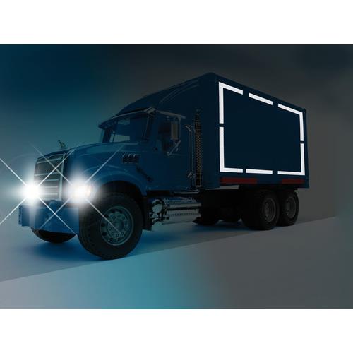 Folie contur camion reflectorizanta pentru suprafata rigida 1m - Galben thumb