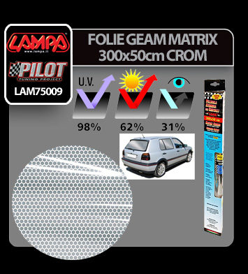 Folie geam Matrix 300x50cm - Crom thumb