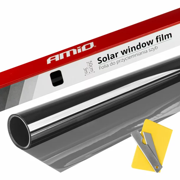 Folie solara pentru geam Amio, 50x300cm, transparenta 60% Light Black - Negru deschis