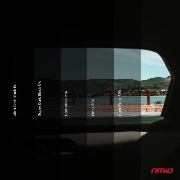 Amio ablakfólia, 75x300cm, 60% átlátszóság Light Black - Világos fekete