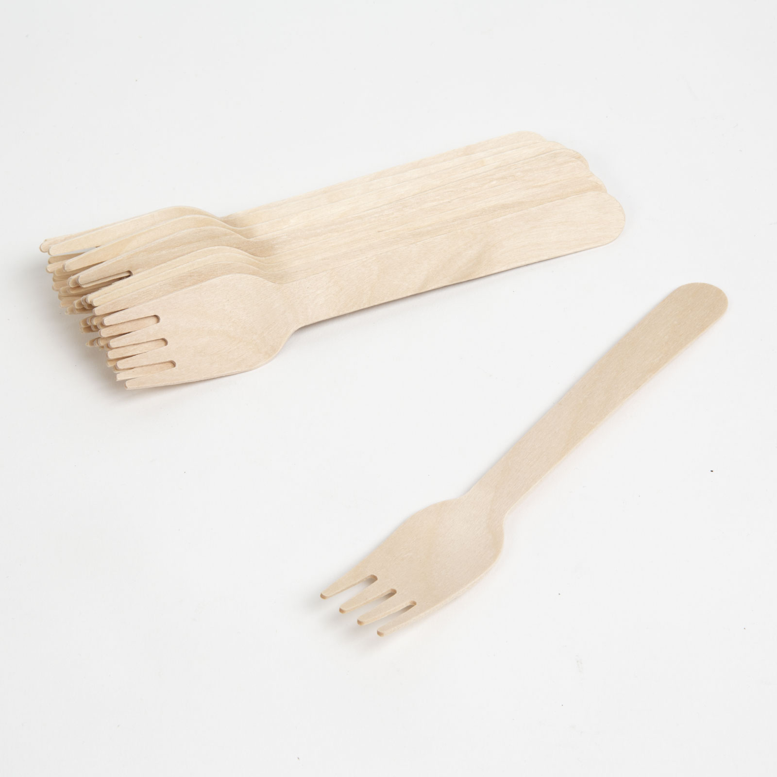 Wooden cutlery set - fork - 12 pieces thumb