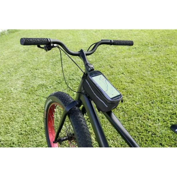 Geanta cu fixare pe cadru bicicleta 2 in 1, cu suport telefon