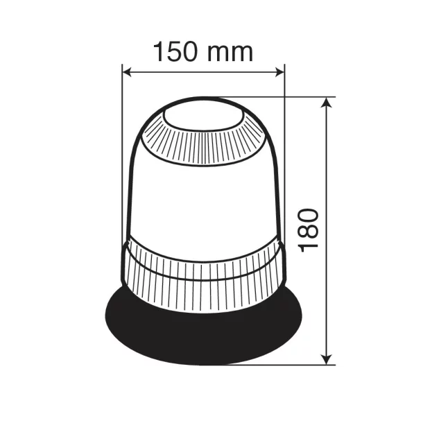 Girofar galben cu magnet, cu bec halogen H3 12V