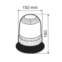 Girofar galben cu magnet, cu bec halogen H3 12V