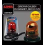 Girofar galben cu magnet, cu bec halogen H3 12V