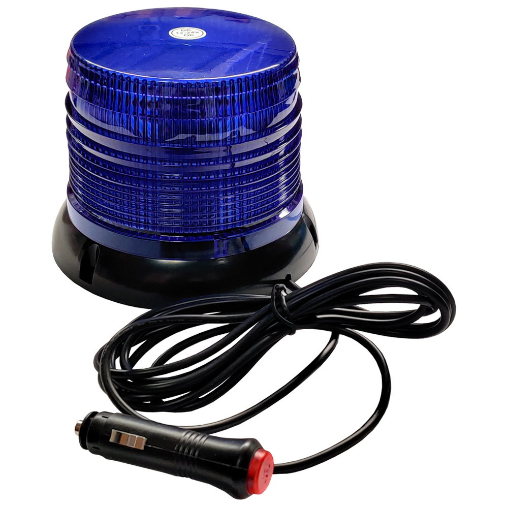 40 LEDs, Blue strobe beacon with magnet, 12/24V thumb