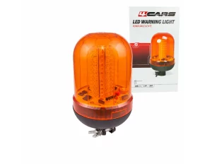 Sztroboszkópos sárga villogó DIN csatlakozóval 100LED - 12/24V