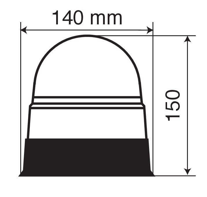 Girofar stroboscopic galben LED 12/24V RL-5 thumb