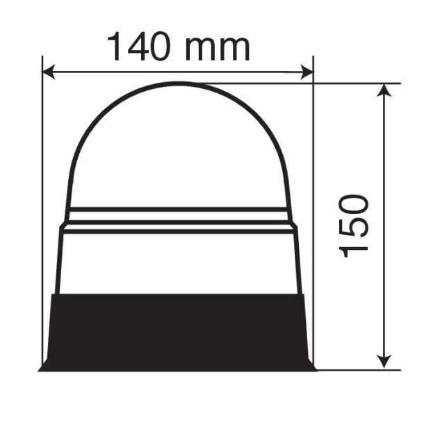 Girofar stroboscopic galben LED 12/24V RL-5