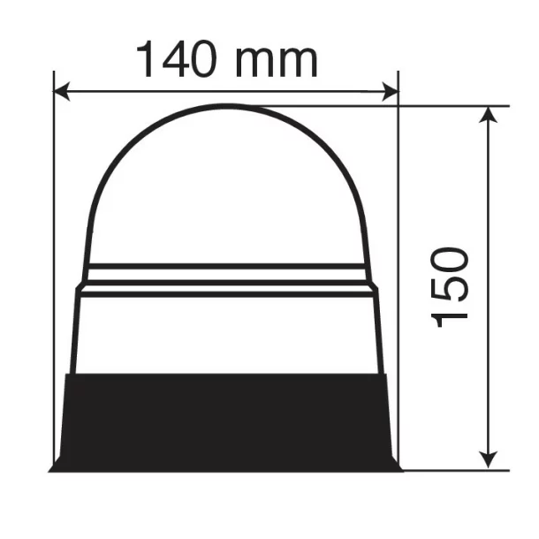 Sztroboszkópos sárga villogó LED-es 12/24V - RL-5