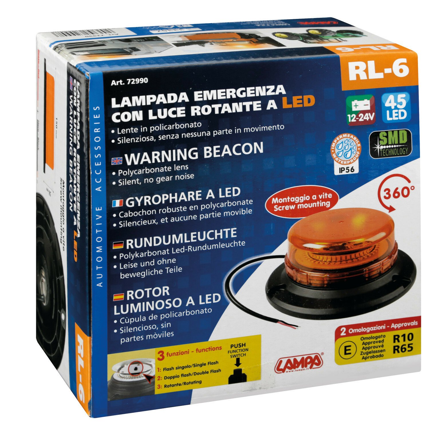RL-6, Led warning beacon, 12/24V thumb
