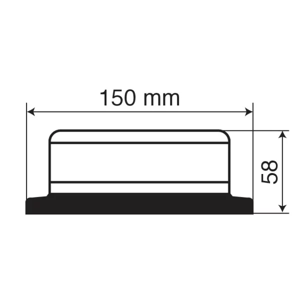 Girofar stroboscopic galben LED 12/24V RL-6