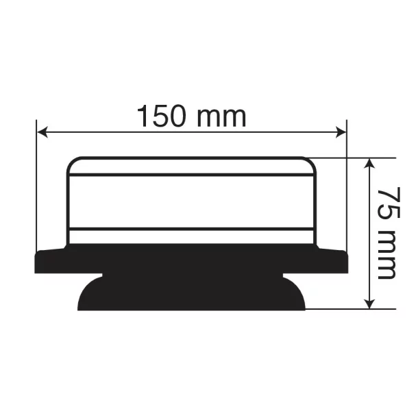 Sztroboszkópos sárga villogó LED-es 12/24V - RL-7