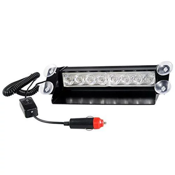 Girofar stroboscopic LED de interior cu ventuze 12V - Albastru