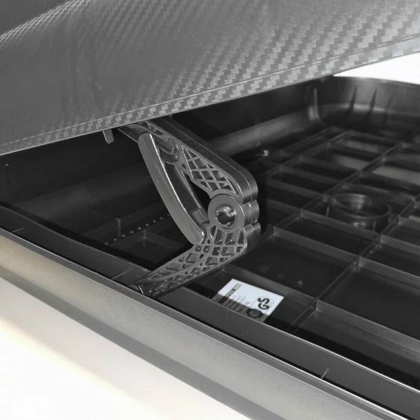 Gran-Pree, polipropilén csomagtartó doboz 320 l  - Karbon fekete-újra lezárva,