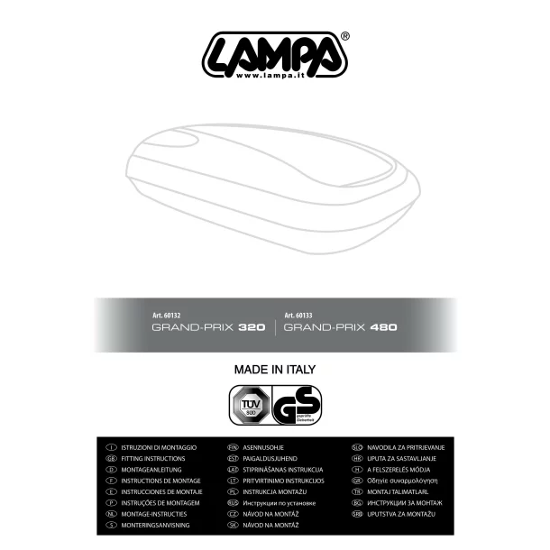 Gran-Pree, polipropilén csomagtartó doboz 320 l  - Karbon fekete-újra lezárva,