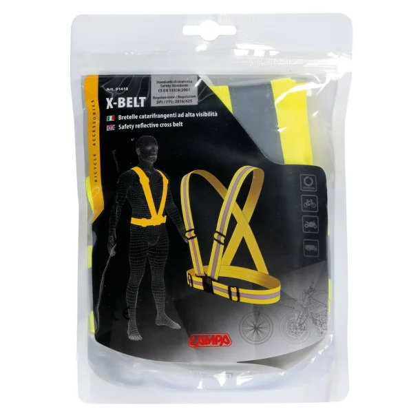 X-Belt, safety reflective cross belt - Yellow