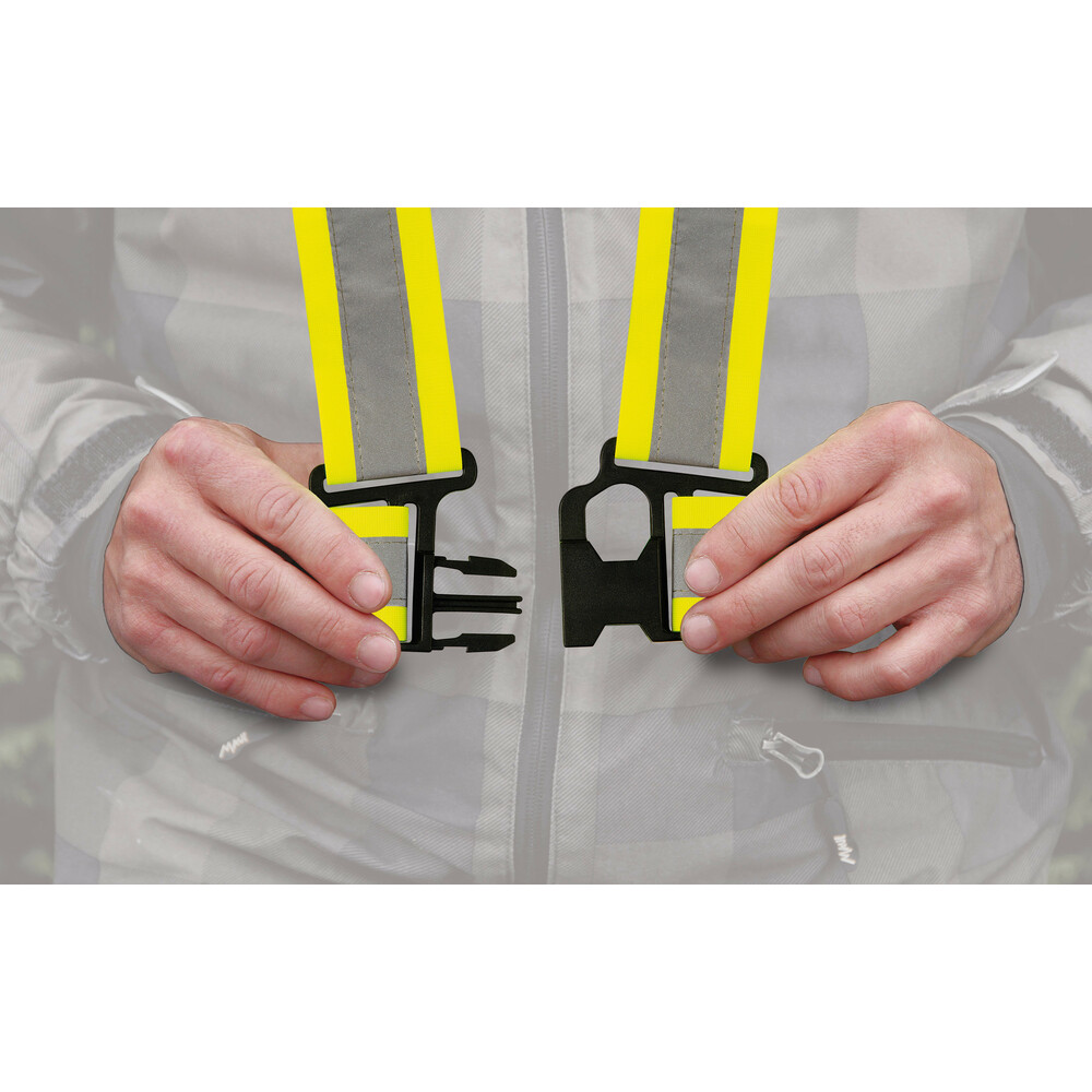 X-Belt biztonsági állítható fényvisszaverő keresztszalag öv, jóváhagyott - Sárga thumb