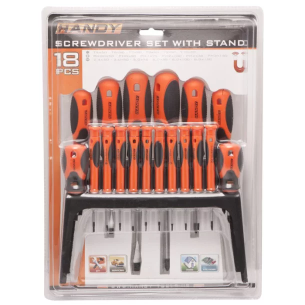 18 Piece Screwdriver Set with Stand