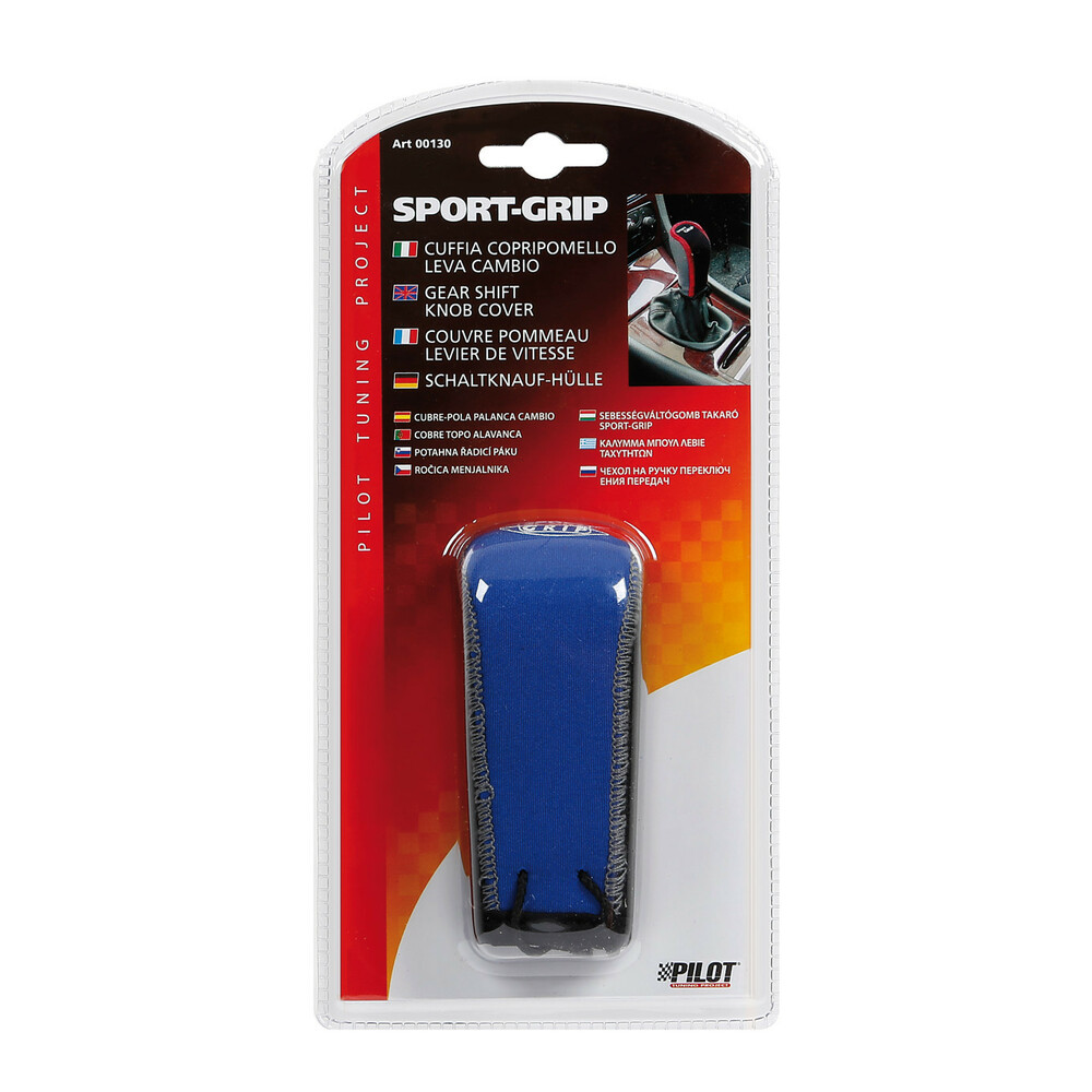 Sport-Grip shift knob cover - Blue/Black thumb