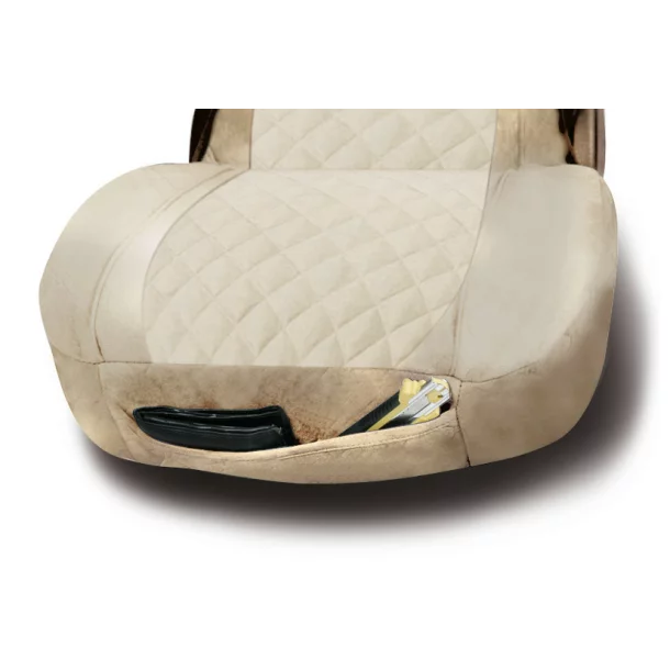 Lolita, polyester/leatherette truck seat cover - Cream