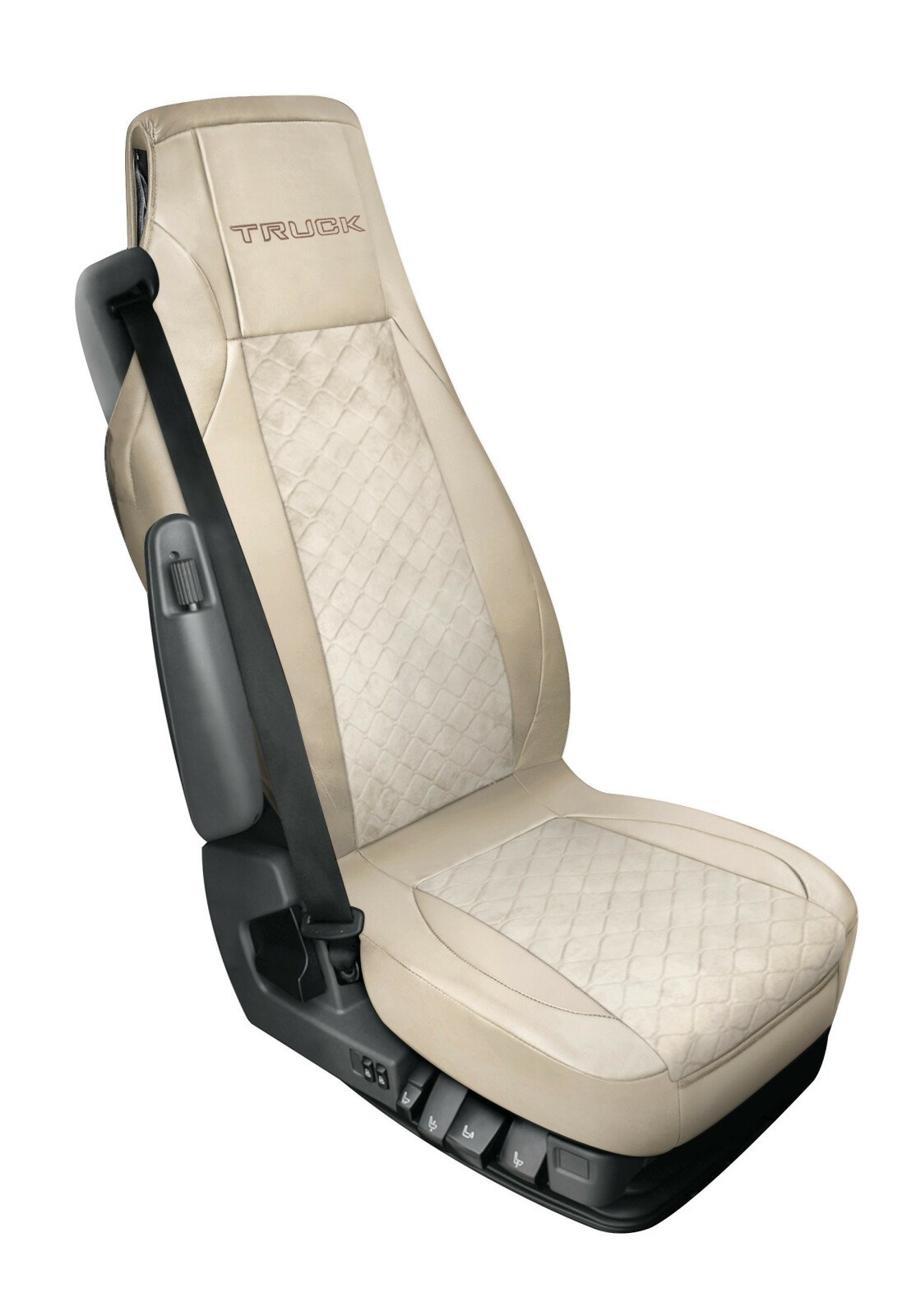 Lolita, polyester/leatherette truck seat cover - Cream thumb