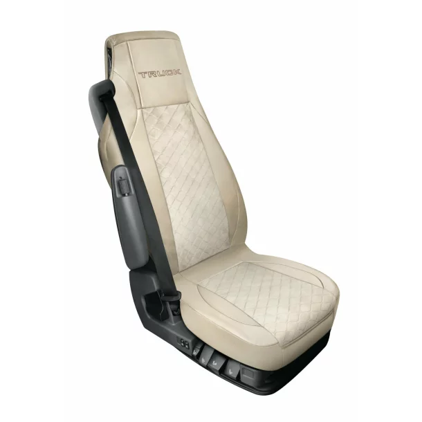 Lolita, polyester/leatherette truck seat cover - Cream