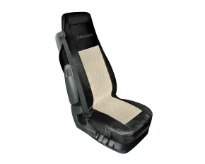 Husa scaun camion Mirian piele capri./imit. piele 1buc - Negru/Crem