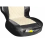 Mirian, leatherette and quilted suede truck seat cover - Black/Cream