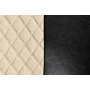 Mirian, leatherette and quilted suede truck seat cover - Black/Cream