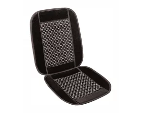 Husa scaun fata cu bile si velour 1buc - Negru