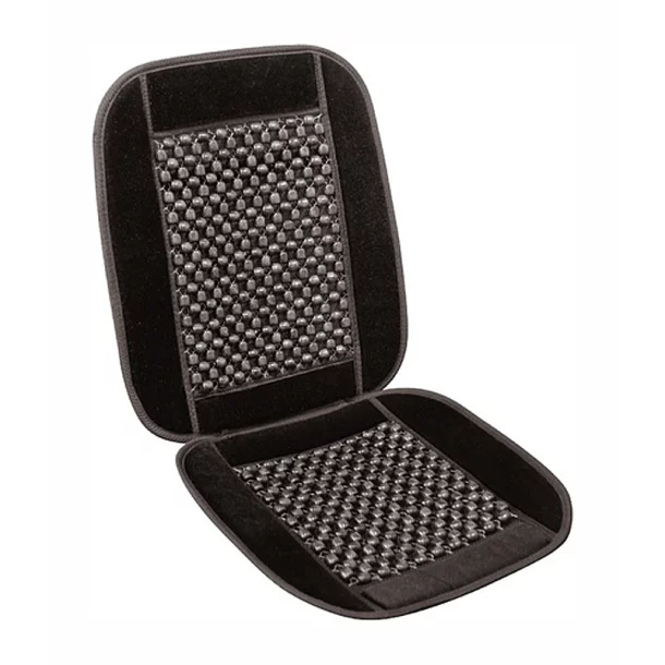 Husa scaun fata cu bile si velour 1buc - Negru