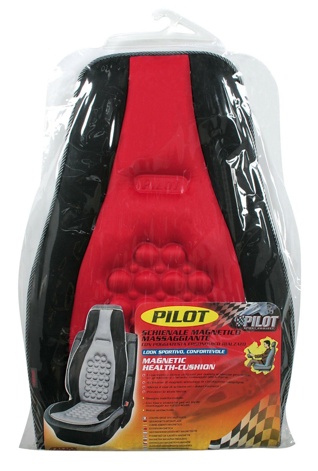 Pilot mágneses üléshuzat - 1 darabos - Fekete/Piros thumb