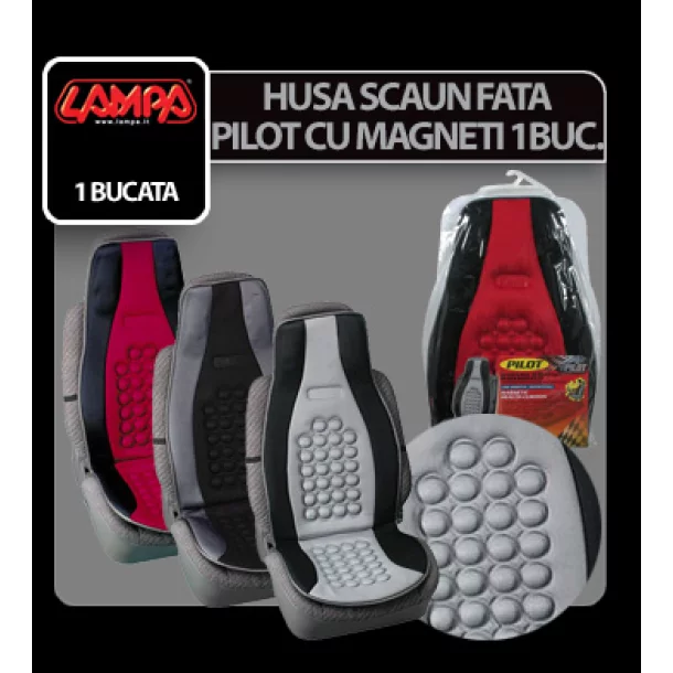 Pilot, high-back magnetic health-cushion 1pcs - Black/Red