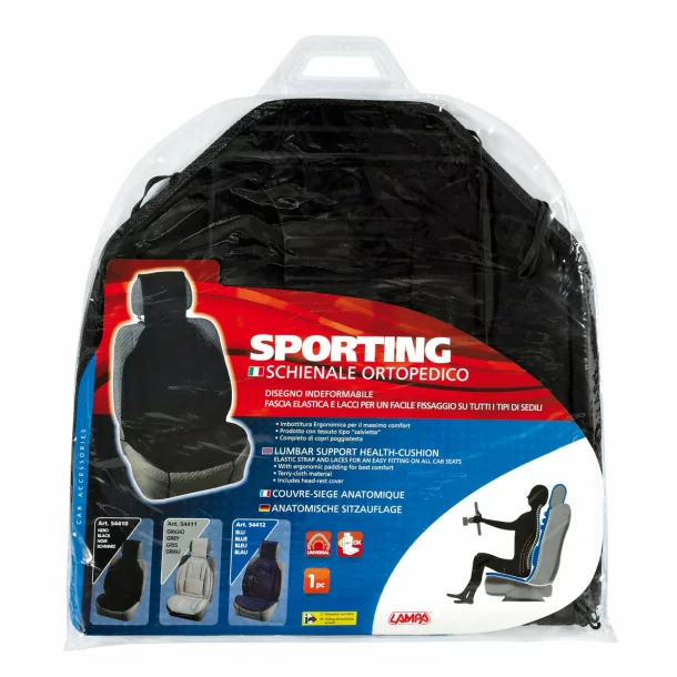 Sporting, lumbar support health-cushion 1pcs - Black