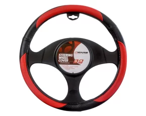 4Cars steering wheel cover - Ø 37-39 cm- Black/Red