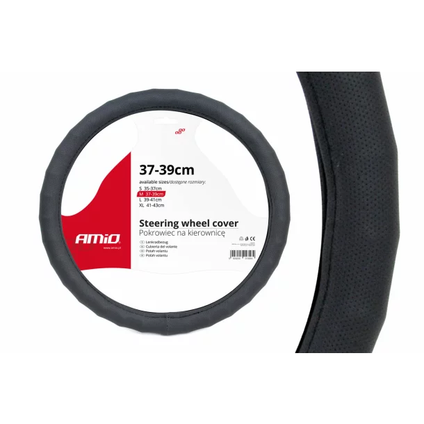 Amio steering wheel cover SWC-14-M - Ø 37-39 cm - Black