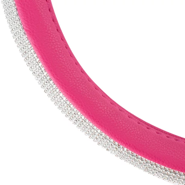 Amio steering wheel cover SWC-36-M - Ø 37-39 cm- Pink/Silver