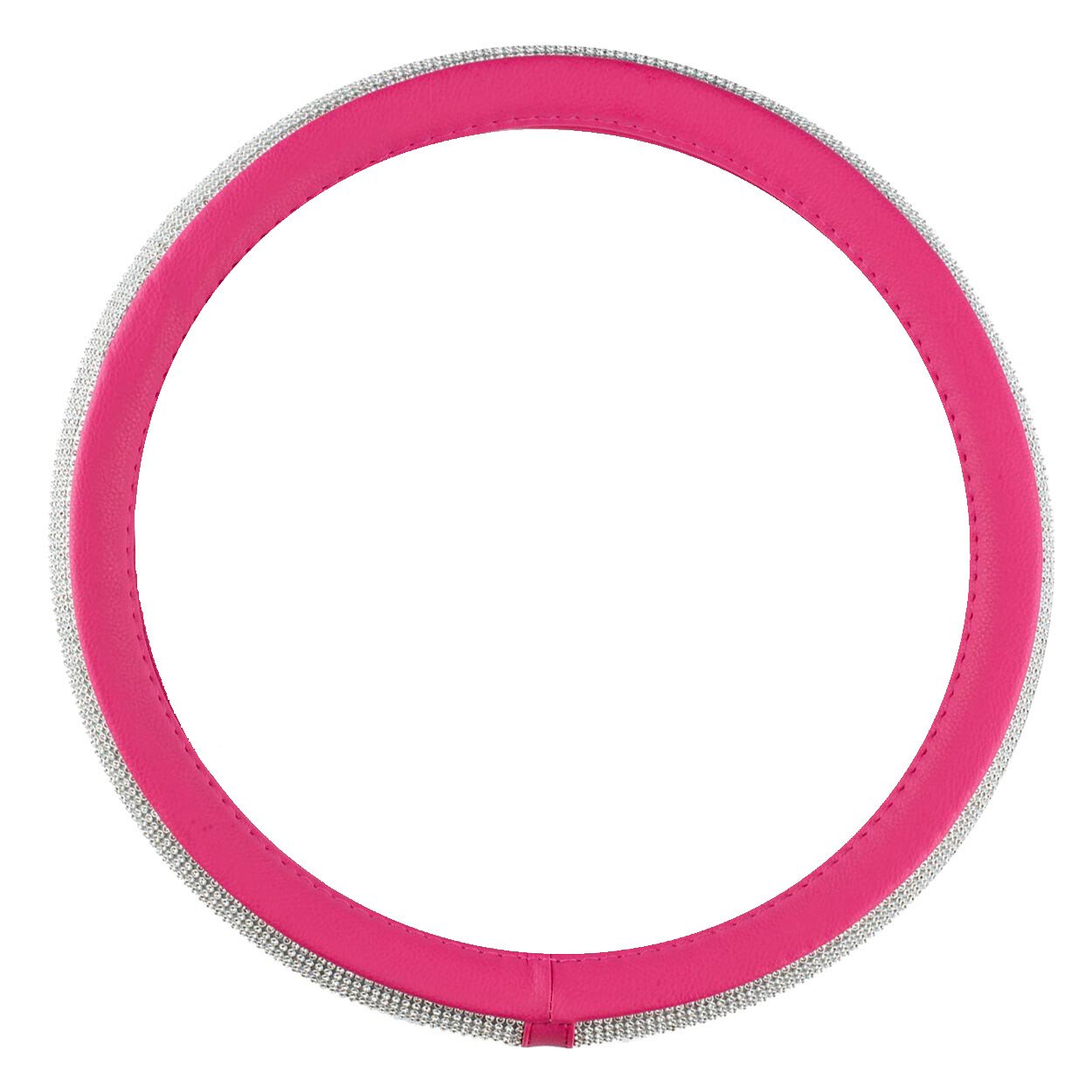 Amio steering wheel cover SWC-36-M - Ø 37-39 cm- Pink/Silver thumb
