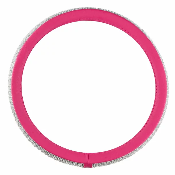 Amio steering wheel cover SWC-36-M - Ø 37-39 cm- Pink/Silver