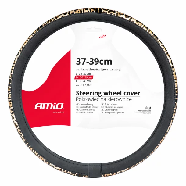 Amio steering wheel cover SWC-43-M - Ø 37-39 cm - Leopard