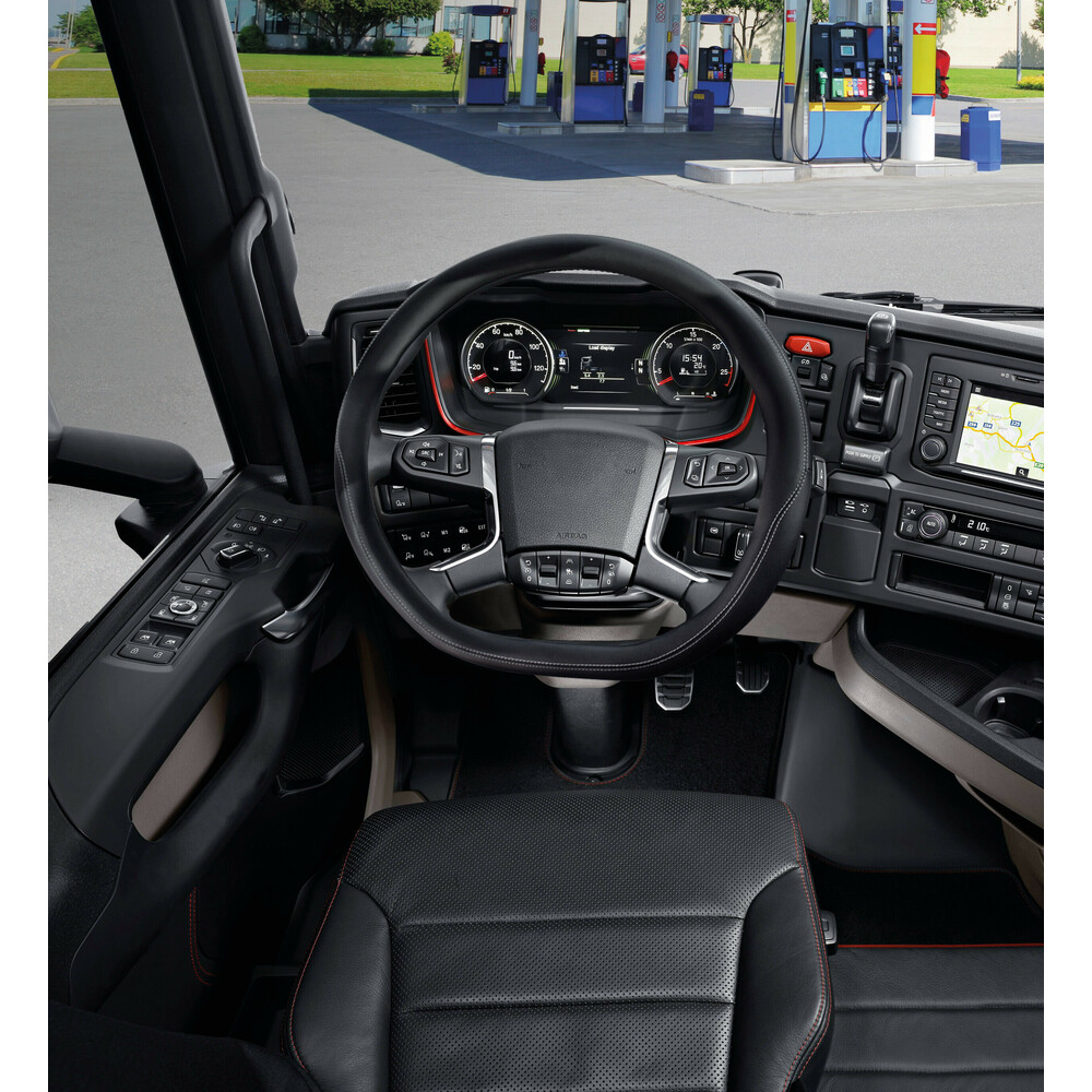 Club Sport Skeentex kamionos kormányhuzat - Fekete - Iveco S-Way (10/2019>) - Scania R/S serie 7 (11/2016>) thumb