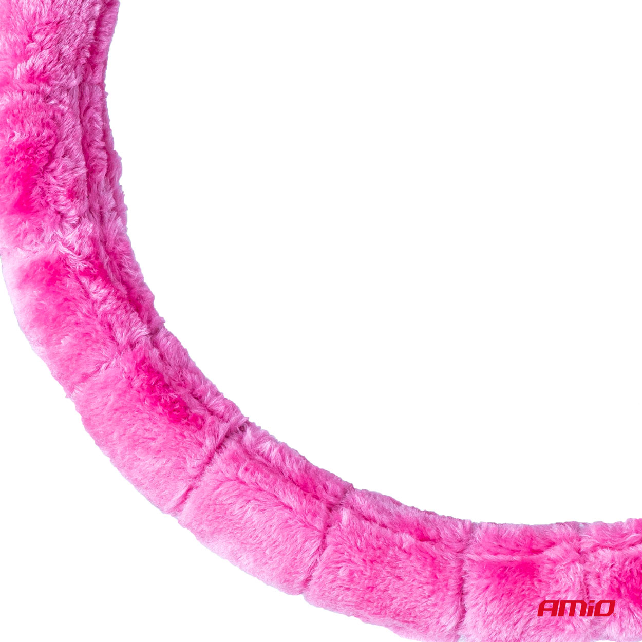 Amio kormányhuzat szintetikus szőrméből SWC-54-M - Ø 37-39 cm - Rózsaszín thumb