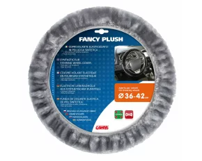 Husa volan din blana sintetica Fancy Plush - Ø 36/42cm - Gri